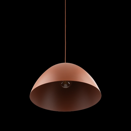 Lampadario da tavolo cupola di metallo 50cm colore mattone